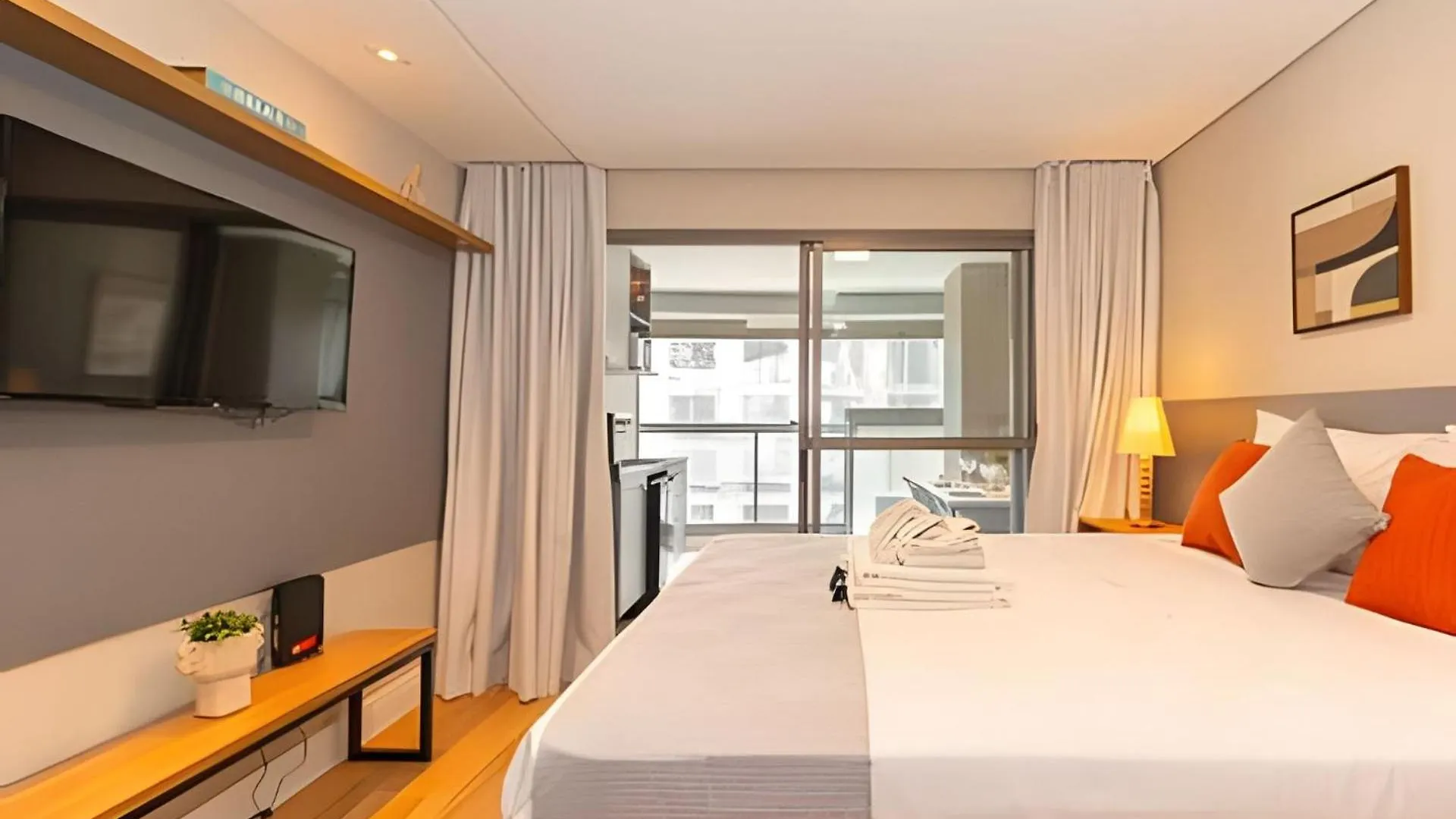 Easy Star - Belo Studio Com Cama Queen No Coracao Do Brooklin - Sc03I 圣保罗