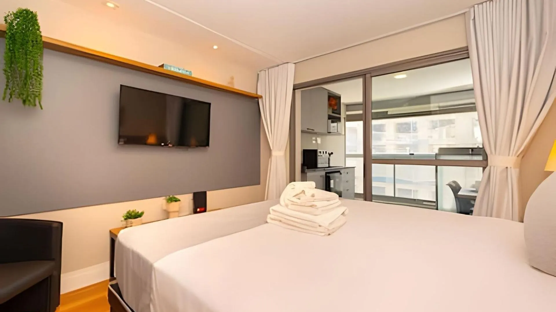 Apartment Easy Star - Belo Studio Com Cama Queen No Coracao Do Brooklin - Sc03I Sao Paulo Brazil