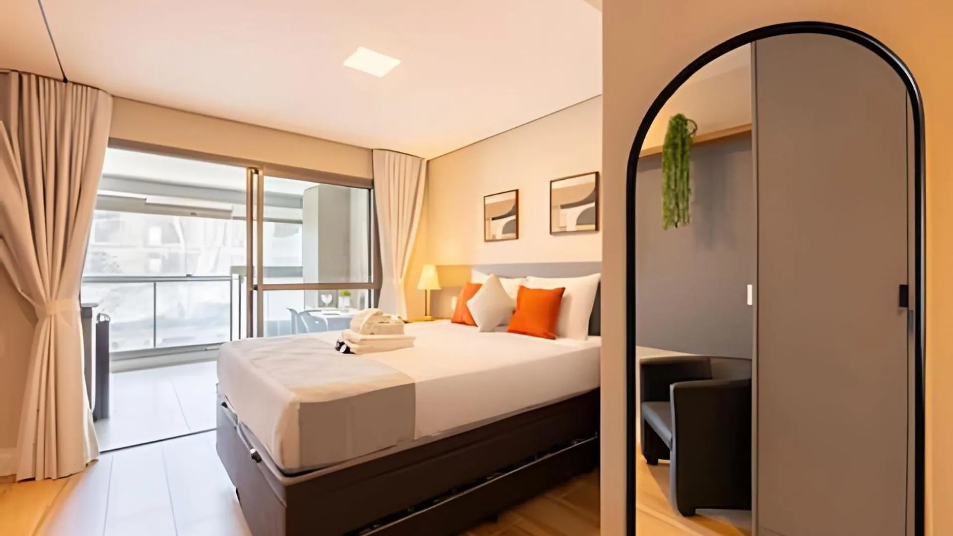 公寓 Easy Star - Belo Studio Com Cama Queen No Coracao Do Brooklin - Sc03I 圣保罗